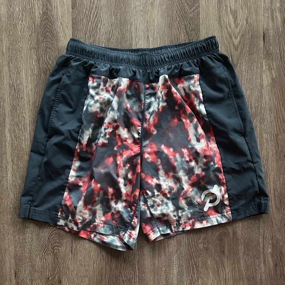 Fourlaps X Peloton Men's Bolt Lined 7" Shorts Grey Tye Dye Size Medium